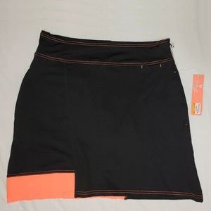 Antiqua Golf Skirt Skort Black Neon Orange Fierce